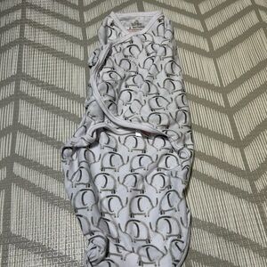 Swaddle Me Organic swaddle in elephant print.